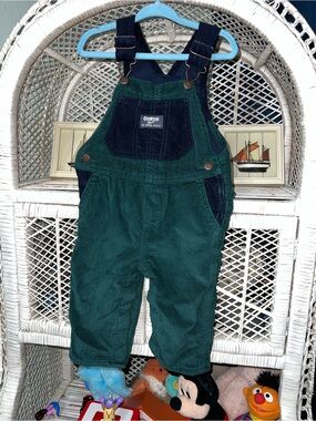OshKosh B'gosh Green and Navy corduroy Overalls